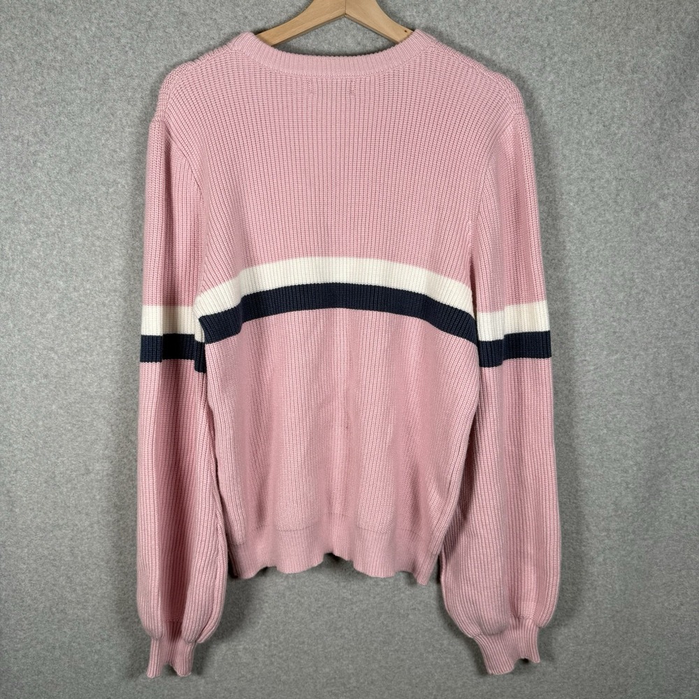 Edikted sweater womens M/L pink striped pullover knit